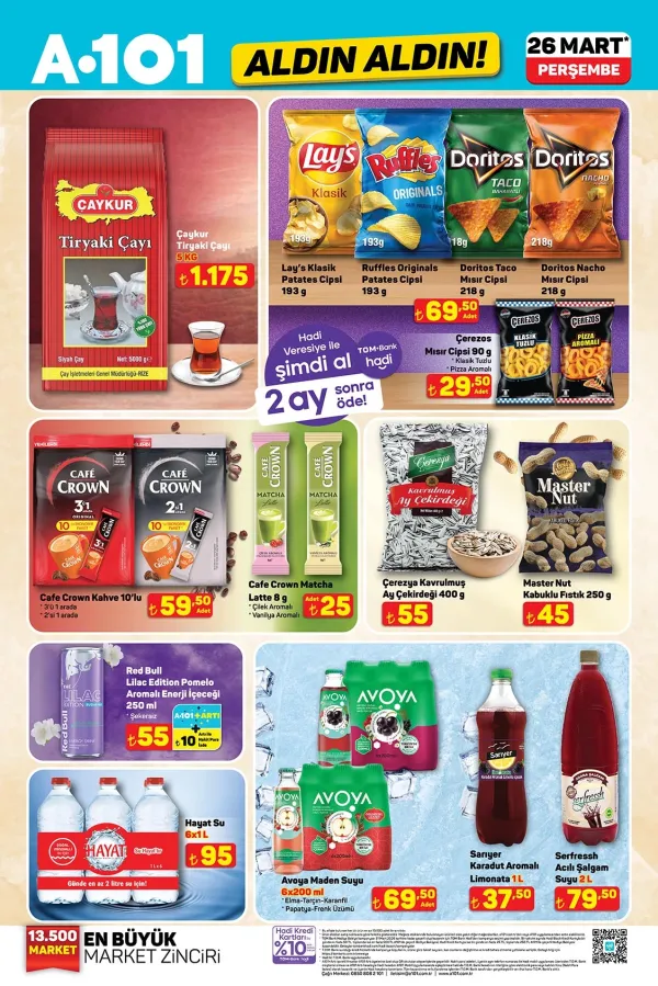  2. Kampanya : 26 Mart Aldın Aldın - 5 KG Çaykur Tiryaki Çayı, Diğer Gıda Ürünleri ve Oyuncak