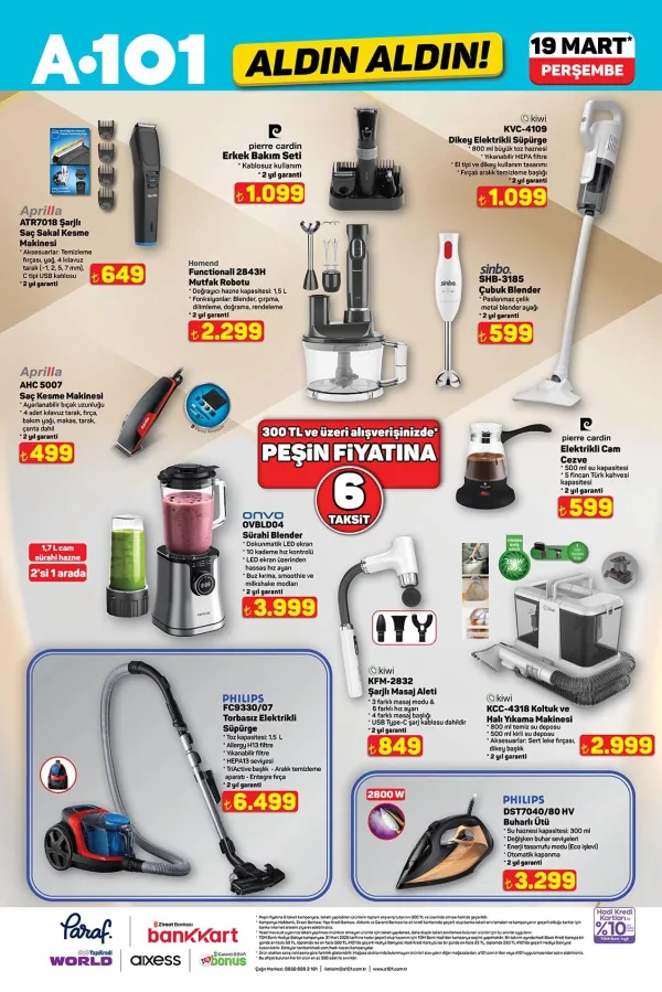 Afiş 6: Philips Torbasız Süpürge ve Onvo Dokunmatik Blender Mağazalarda