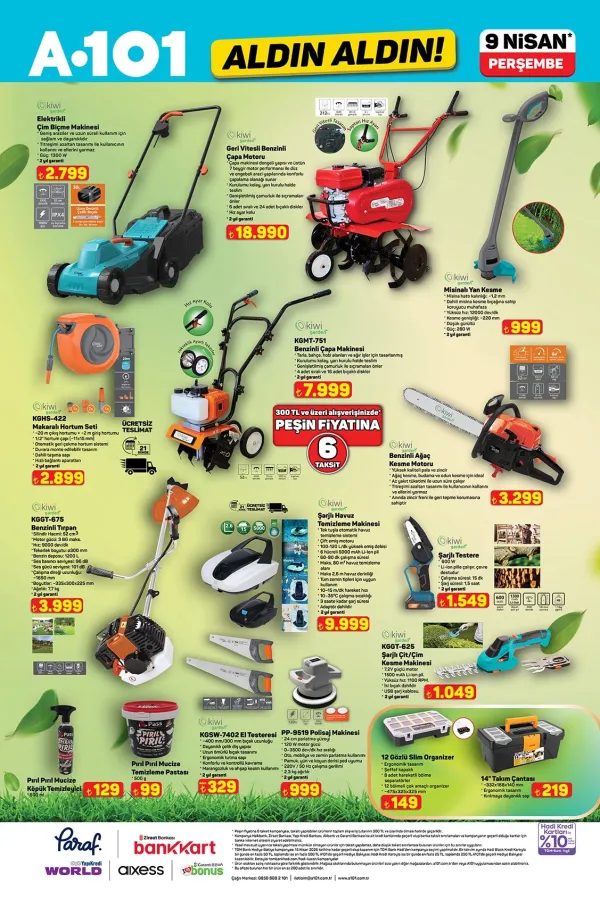  2. Kampanya : Geri Vitesli Çapa Motoru ve Şarjlı Havuz Temizleme Makinesi Raflarda