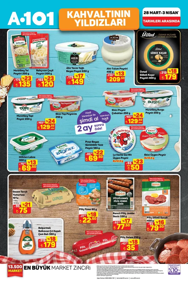  2. Kampanya : Muratbey Tel Peyniri ve Gezen Tavuk Yumurtasında Yeni İndirimler