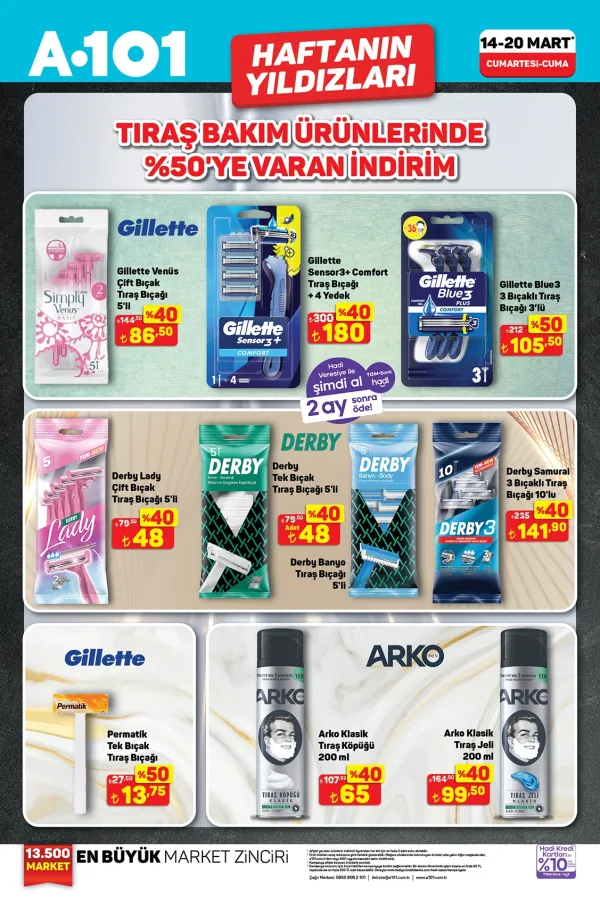 Afiş 4: - Gillette Blue3 ve Arko Ürünlerinde&nbsp; İndirimler