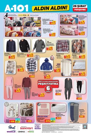 A101 26 Şubat 2026 market aktüel afişi