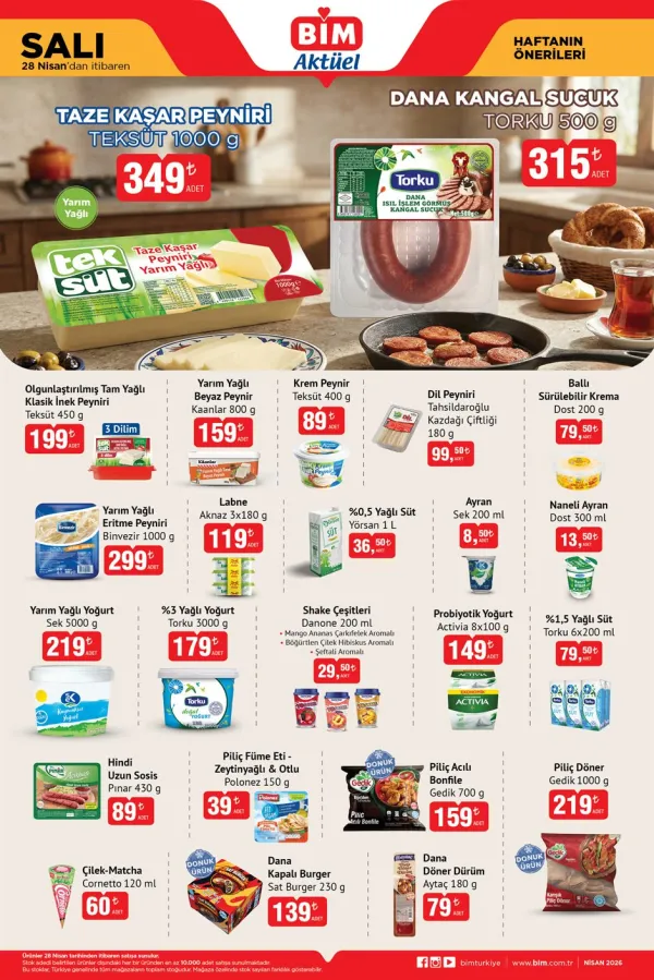 BİM Market 28 Nisan 2026 Kataloğu