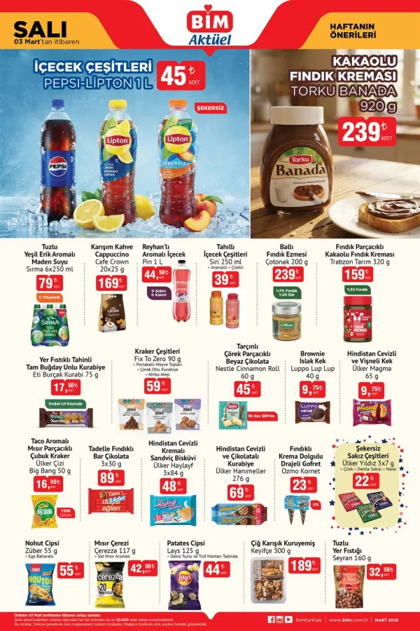 BİM 3 Mart Aktüel Kataloğu Yayınlandı! "Aldın Aldın" Fırsatlarıyla Bu Salı Raflar Coşuyor!