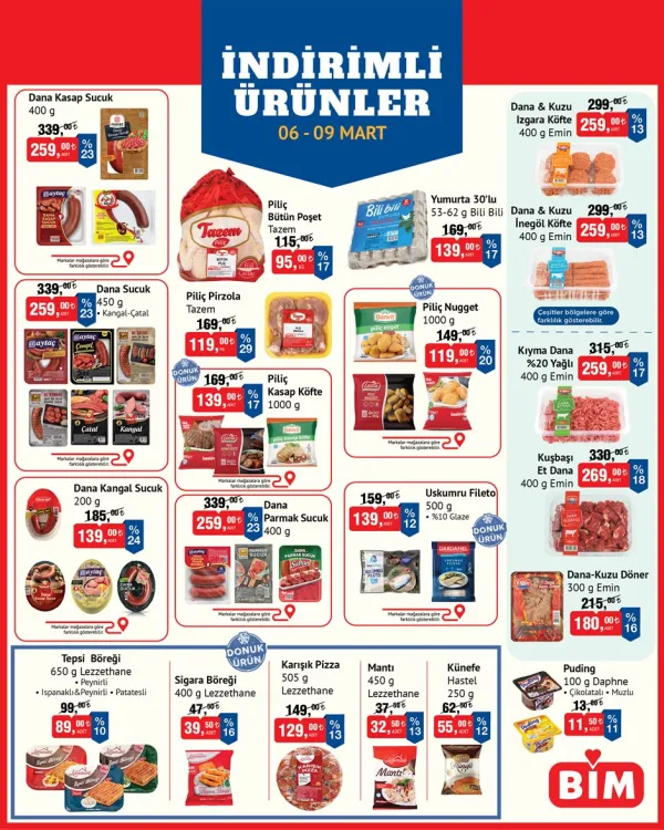 06-09 Mart Aktüel Ürünler İndirimi Başladı! Et, Şarküteri ve Dondurulmuş Gıdalarda Kaçırılmayacak Fırsatlar
