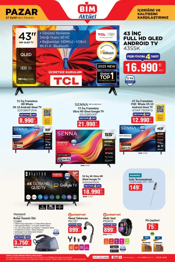 BİM Market 27 Eylül 2026 Kataloğu