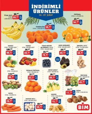 BİM 6 Şubat 2026 market aktüel afişi