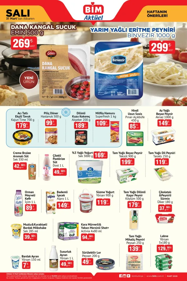  2. Kampanya : Emin Dana Kangal Sucuk ve Binvezir Peynir Fiyatları