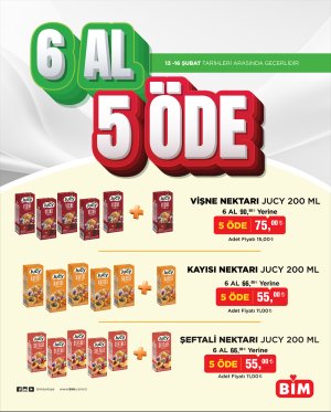 BİM 13 Şubat 2026 market aktüel afişi