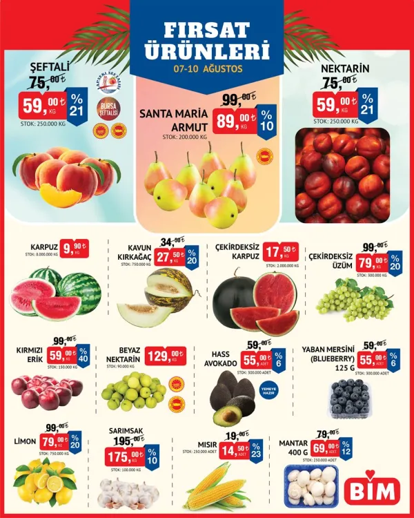 BİM Market 7 Ağustos 2026 Kataloğu