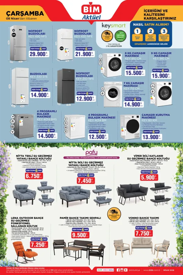 08 Nisan BİM Aktüel Ürünler: Keysmart No-Frost Buzdolabı ve Isı Pompalı Kurutma Makinesi