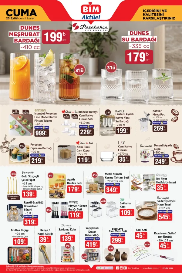 BİM Market 25 Eylül 2026 Kataloğu