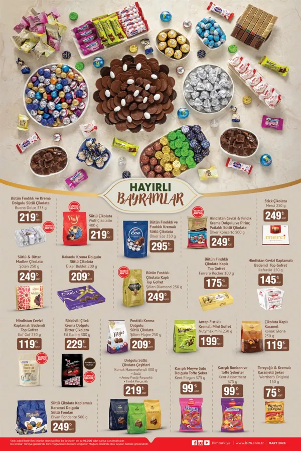 BİM Mart 2026 Ramazan Bayramı Çikolata ve Şekerleme Kampanyası Başladı!