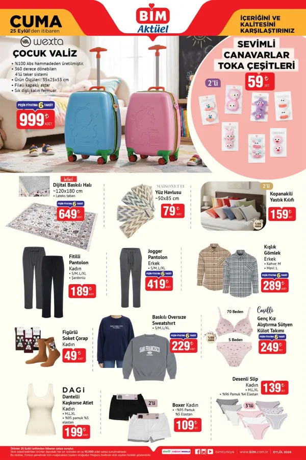 BİM Market 25 Eylül 2026 Kataloğu
