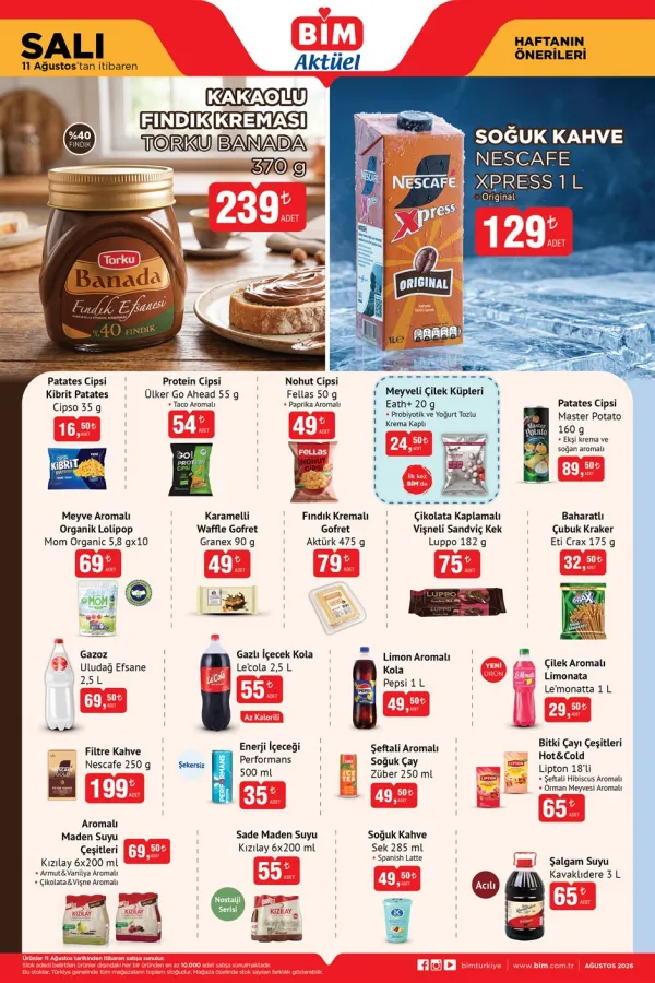 BİM Market 11 Ağustos 2026 Kataloğu