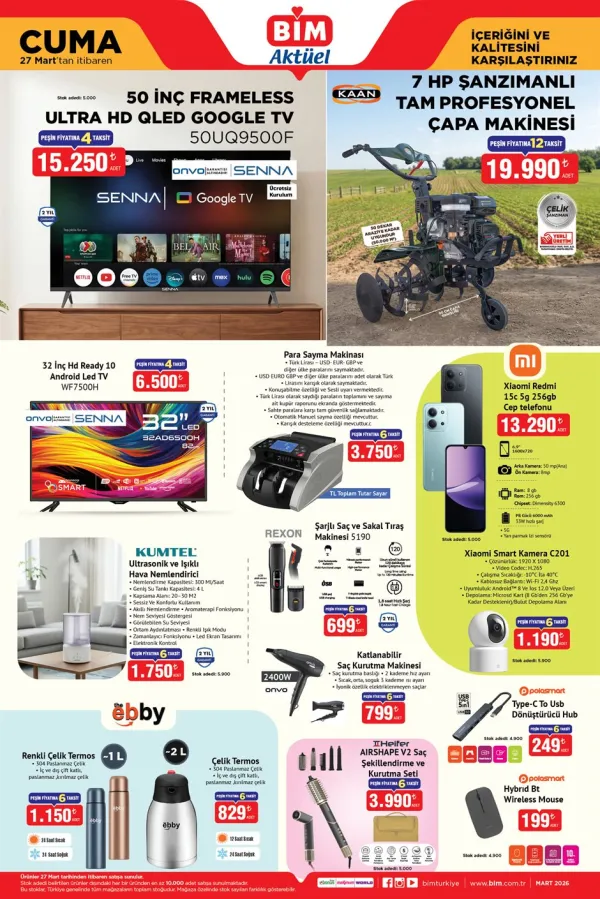  2. Kampanya : 50 İnç QLED Google TV ve 7 HP Profesyonel Çapa Makinesi Geliyor