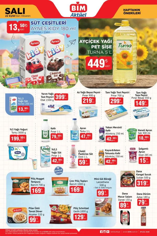 BİM Market 22 Eylül 2026 Kataloğu