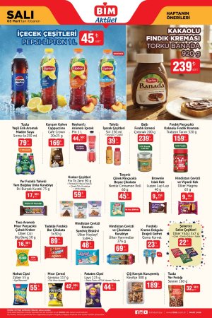 BİM 3 Mart 2026 market aktüel afişi