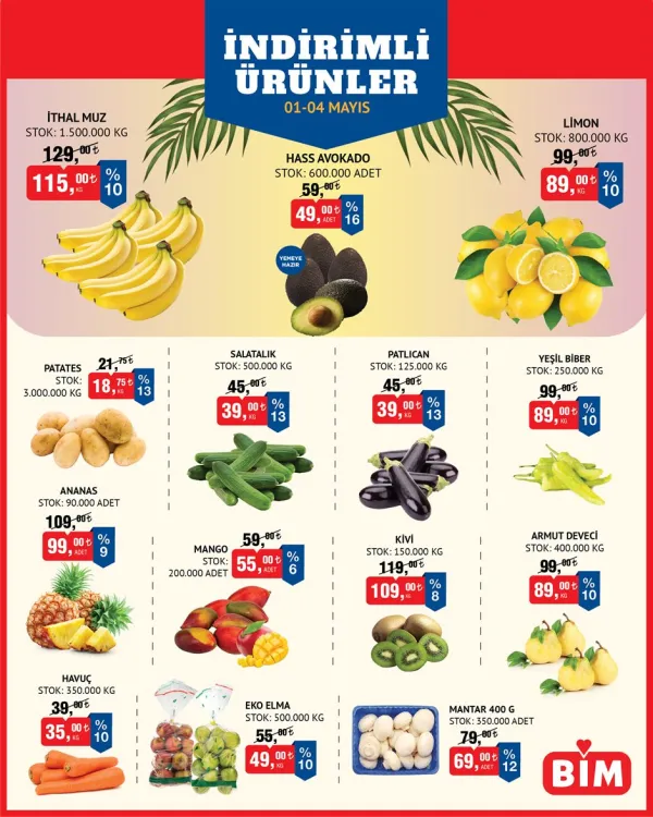 BİM Market 1 Mayıs 2026 Kataloğu