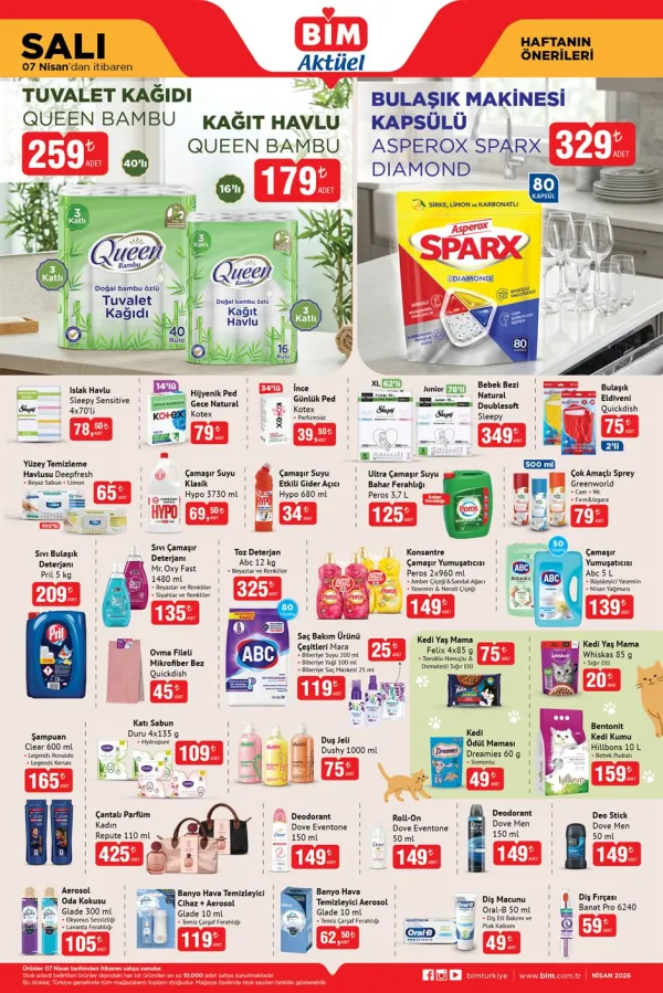  3. Kampanya : 40’lı Queen Bambu Tuvalet Kağıdı ve 12 Kg ABC Toz Deterjan