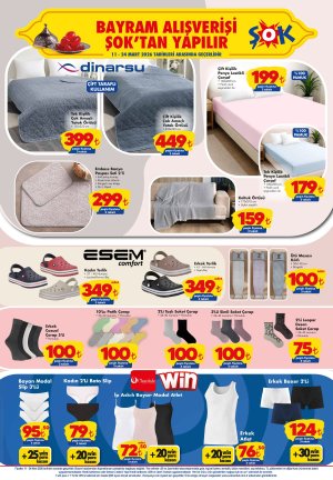 Afiş 4: 11 - 24 Mart 2026 nda Dinarsu Yatak Örtüsü ve Esem Terlik Rüzgarı