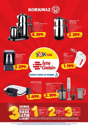 01-07 Nisan 2026 Şok Aktüel Ürünler: Korkmaz Mia Çay Kahve Seti ve Moderna Kahve Makinesi Başrolde