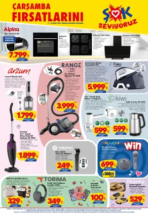 11-24 Mart 2026 Şok Market Akt&uuml;el &Uuml;r&uuml;nler Kataloğu: Alpina Cam Ankastre Set ve Fakir Toz Torbasız S&uuml;p&uuml;rge Mağazalara Geliyor
