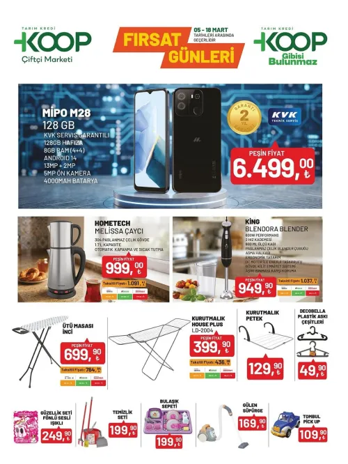 Afiş 2: MIPO M28 Akıllı Telefon ve Hometech Çaycı Raflarda