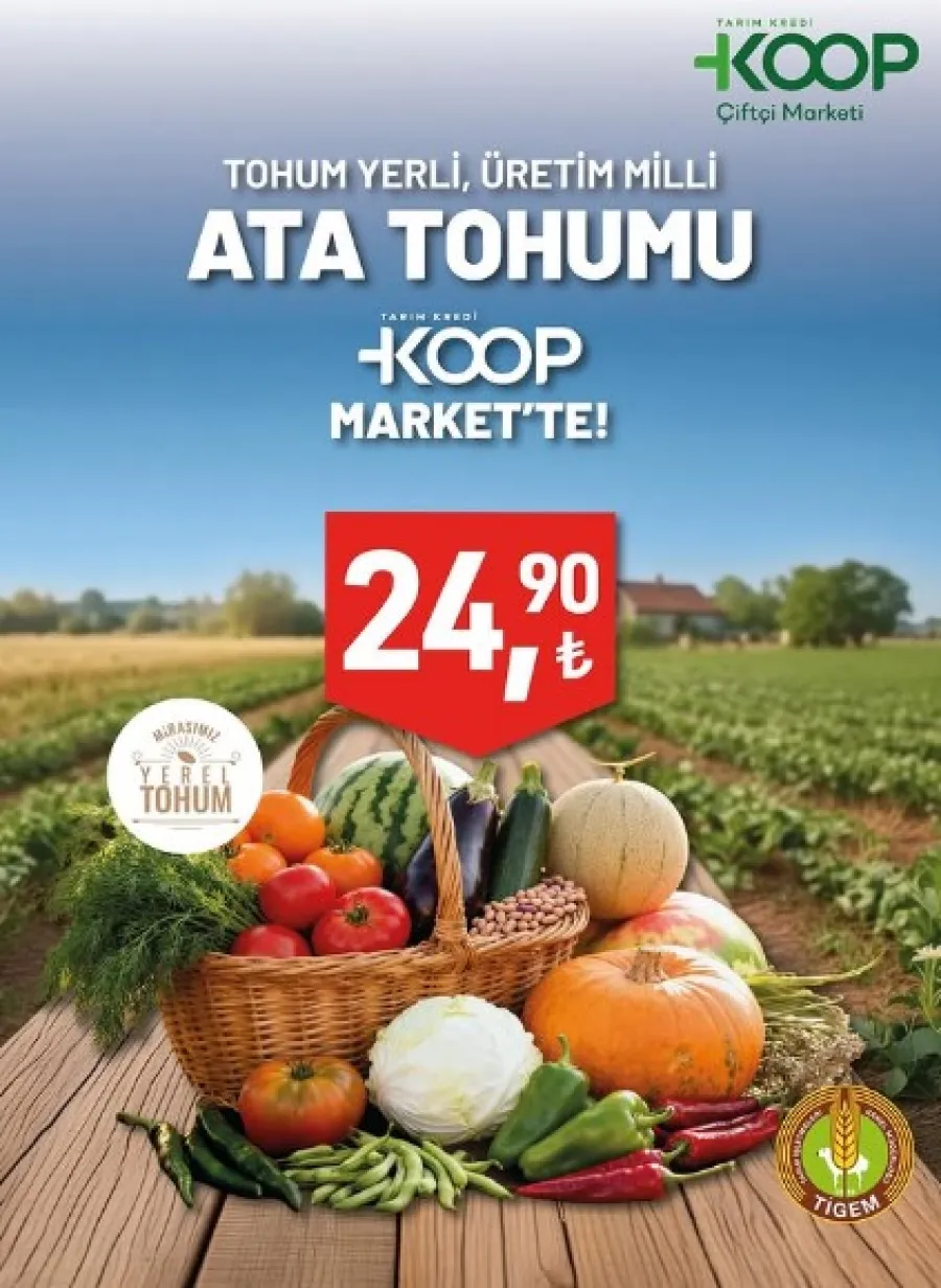 Tarım Kredi Marketlerde Ata Tohumu Satışı Başladı! (TİGEM Garantili)