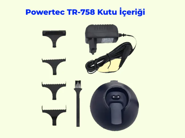 Powertec TR-758 Kutu içeriği